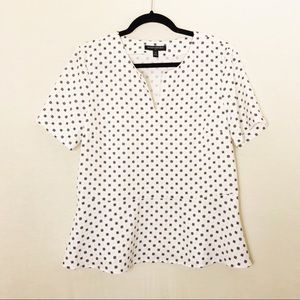 Banana Republic Structured Peplum Short Sleeve